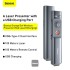 Baseus Rechargeable Orange Dot Wireless Presenter (Red Laser) - Grey